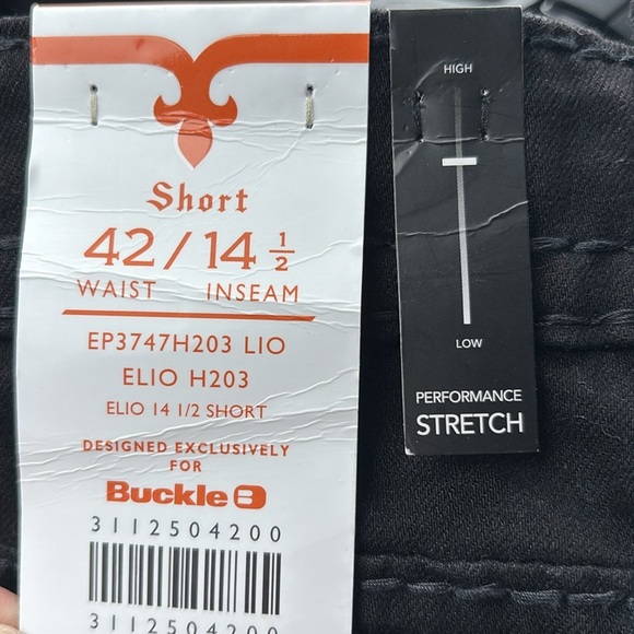 NWT Rock Revival Elios Men’s Black Shorts Size 42/ 14 1/2” inseam - Picture 6 of 9